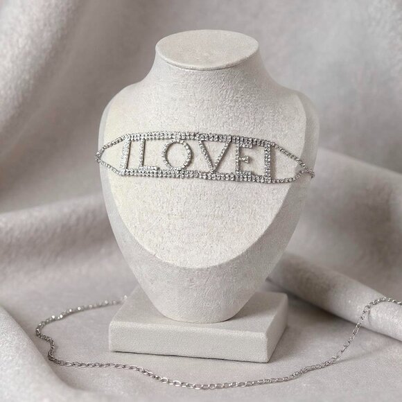 Full Rhinestone Choker Necklace - Picture 3 of 6